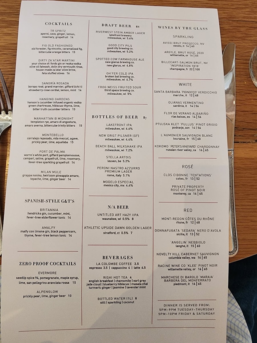 Tre Rivali Menu - Image 2